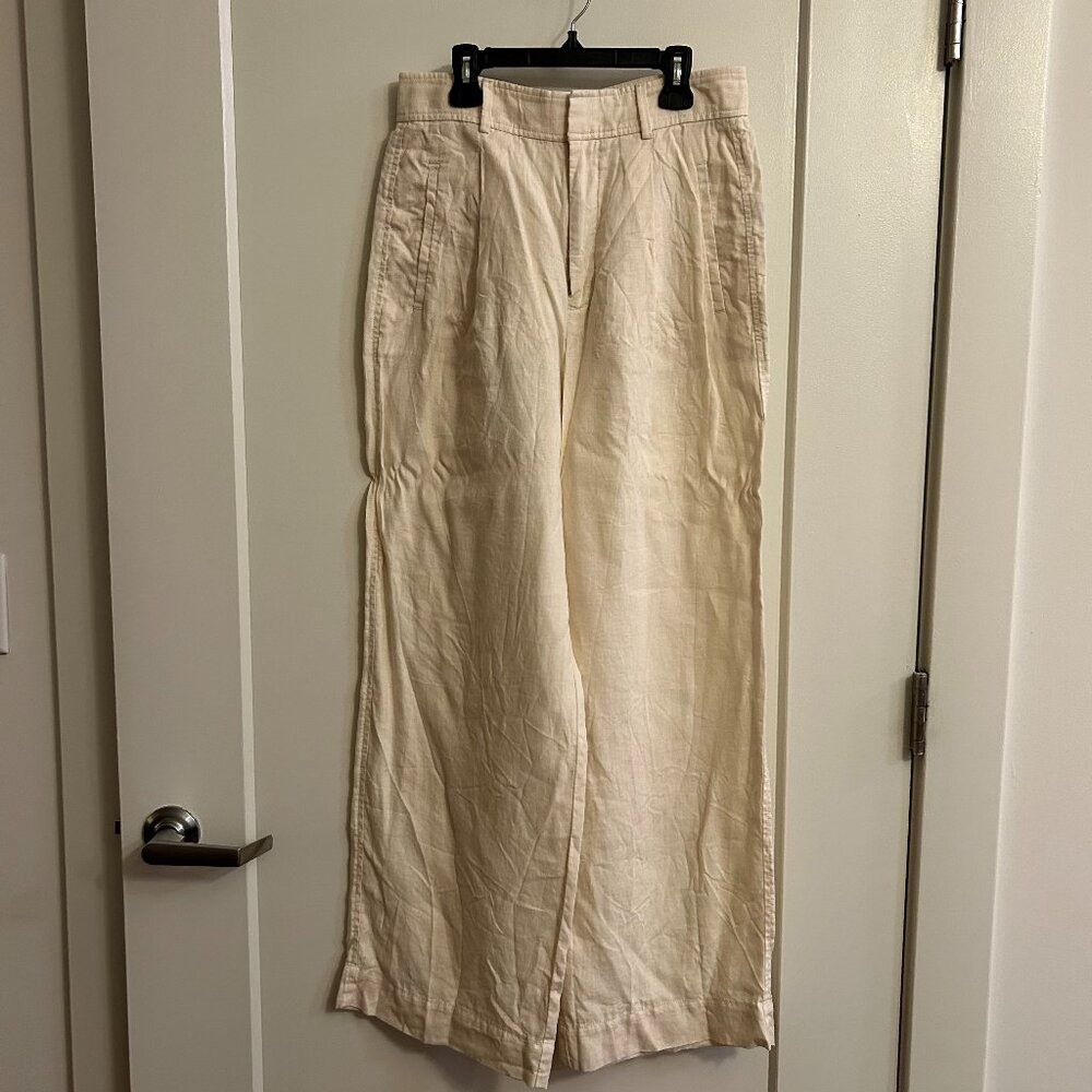 Everlane The Linen Way-High Drape Pant in Cream